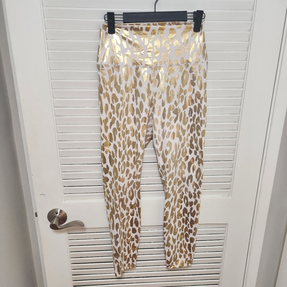 Carbon38 Metallic Leopard Print Leggings - Picture 2 of 4